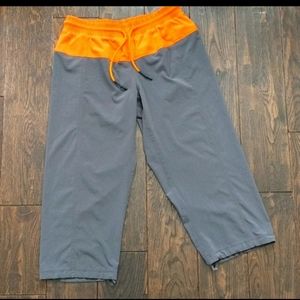 Lululemon Step Lively Crop Gray Orange Size 4